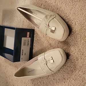 Karen Scott Bone leather loafers